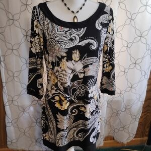 White House Black Market Floral Tunic